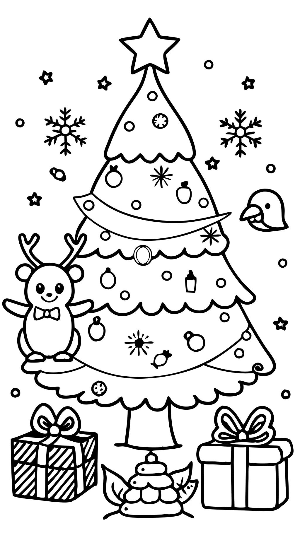 christmas color pages printable free